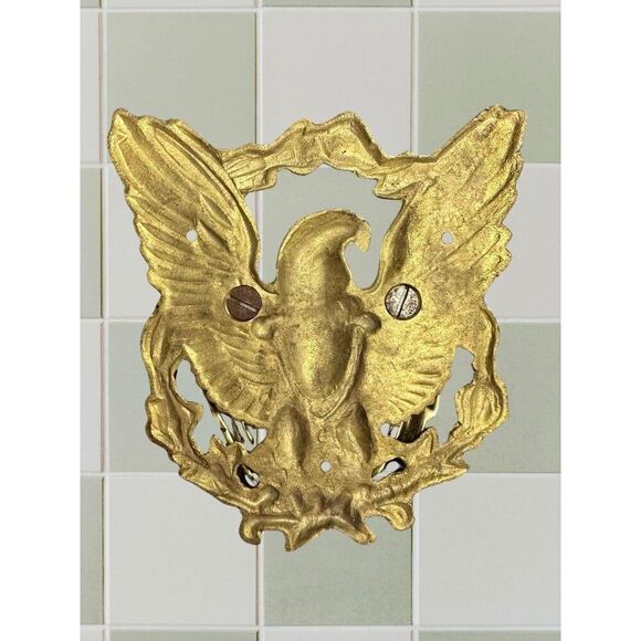 Vintage Eagle Crest Shield Cast Metal Door Knocker - Retro Home Decor84 - Picture 4 of 4